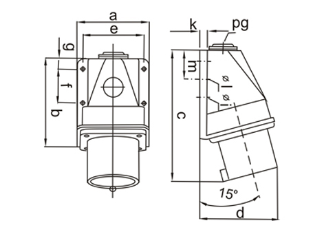 CEE 16A:32A IP44 Wall Mounted Inlet_1